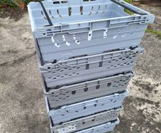 Grey stacking crates 2 euro each