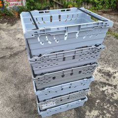 Grey stacking crates 2 euro each