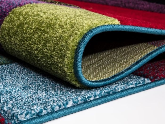 Multicoloured Large Rugs for Living Room Soft Thick Colorful Bedroom Rug Geometric Design Door & Floor Mat (Polygone, 160 x 230 cm)