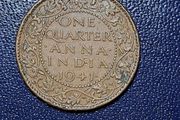India- British quarter Anna coin