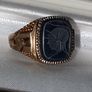 Vintage 9ct Gold Mens Signet Ring Image 9