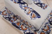 Ironstone Ware, Cheese/Butter Dish, Glazed,Signed , HandPainted,