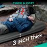 Hikenture Single Self Inflating Sleeping Pad for Camping, 3'' Ultra Thick Camping Pad with Pillow, 9.5 R-Value Insulated Camping Mattress, 4-Season Image 2