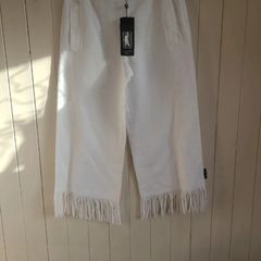 Mary Grant white linen trousers NWT