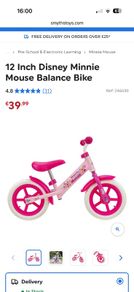 Minnie Mouse Balance Bike