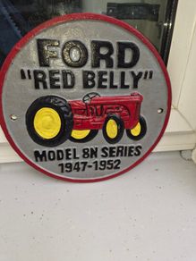 Ford  red belly cast iron sign