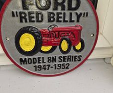 Ford  red belly cast iron sign