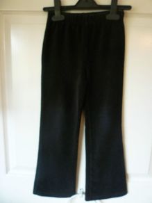 Girls Fab Ribbed Black Leggins-age 5-6 Years  JET BLACK