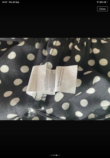 skirt Bnwt misguided black polka dot skirt size 12