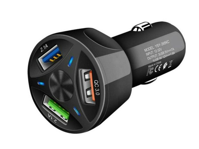 QC 3.0 Car Triple USB Phone Quick Charger 30W (Brand New/Warranty)