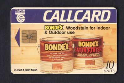 1993 Ireland 10 Unit Bondex wood varnish products (Gemplus GEM1) Call Card Used. Telecom Eireann card number 1047.