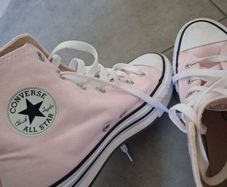 pink platform converse