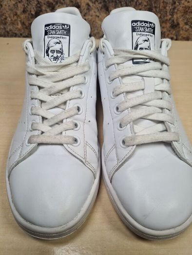 ADIDAS STAN SMITH trainers white navy Size UK 6 EU 39 boys girls men womens