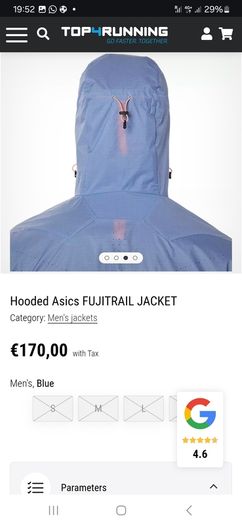 Asics Fujitrail Jacket Professional Size XL