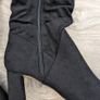 over the knee black suede boots Image 2