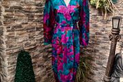 Vintage 80s Shelby Wrap dress XS