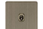 4 x antique brass one gang light switches