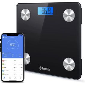 Bluetooth Body Fat Scale Digital Bathroom Scales iOS Android app Wireless Body Composition Monitor for Body Weight Body Fat, BMI, Water, Muscle Mass Bone (FREE POSTAGE)