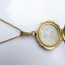 Edwardian Revival Gold Plated Engraved Fern Locket, Andreas Daub Image 6