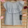 top bnwt size 12 blue frilled summer top Image 2