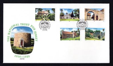 1986 Jersey The 50th Anniversary of the National Trust of Jersey Commemorative Stamps First Day Cover (FDC)