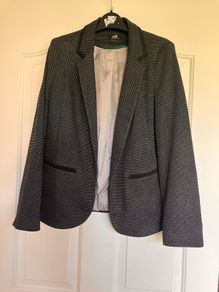 Wallis black polkadot blazer