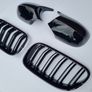 Brand New E92 E93 Lci Black Kidney Grilles & Mirror Covers Set Image 2