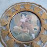 Vintage The Red Boy Print with Butterfly Design on Brass Frame Image 4