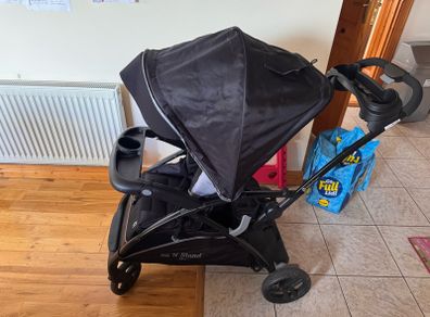 Sit n Stand double tandem buggy