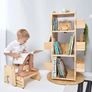 Mesasilla Solid Wood Rotating Bookshelf for Kids - 360 Degree Home Library Image 5