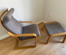 IKEA armchar and footstoole