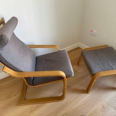 IKEA armchar and footstoole