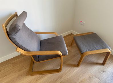 IKEA armchar and footstoole