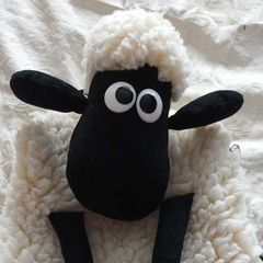 Vintage Shaun the Sheep plush backpack bag