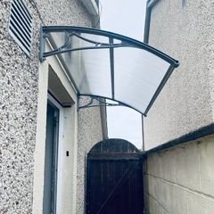 Front Door Canopy Outdoor Awning, Rain Shelter for Back Door, Porch, Patio, Window, 120 x 80 cm