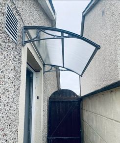 Front Door Canopy Outdoor Awning, Rain Shelter for Back Door, Porch, Patio, Window, 120 x 80 cm