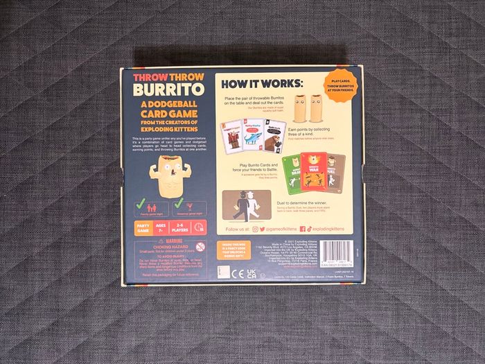 Throw Throw Burrito dodgeball card game