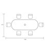 Hartman Capri 6 Seat Oval Cast Aluminium Dining Set in Antique Grey Image 2