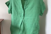 Green linen blouse Uk 8-12
