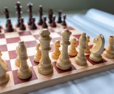 Handmade Chessboard - Exotic Padauk, Maple with Pieces