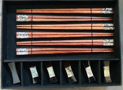 Thai Silk chop stick set