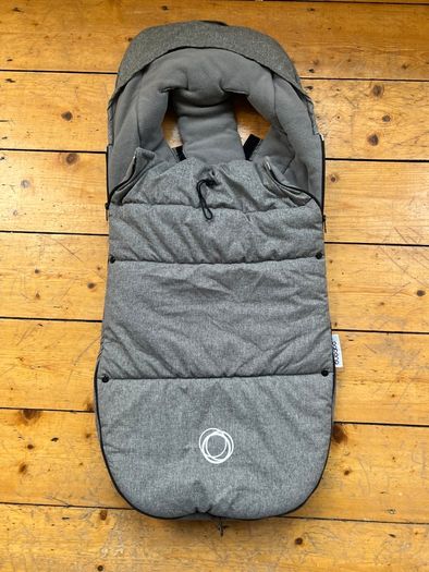 Bugaboo footmuff- fleece, grey melange