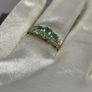 Silver ring with emeralds Image 7