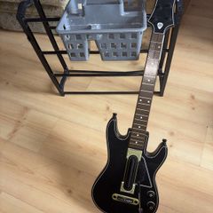1 shoe rack, guitar(not working),plastic laundry baskets