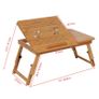 1Pc Adjustable Table Bamboo Computer Desk Rack Shelf Dormitory Bed Lap Desk Portable Exquisite Book Reading Tray Stand Table Image 2