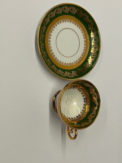 Vintage Giraud Limoges pedestal Cup & Saucer PRICE DROP