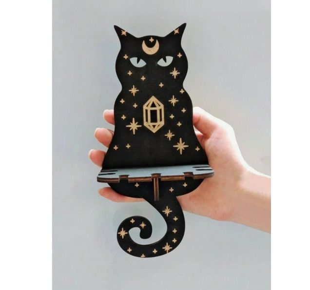 Witchy Cat House Decoration - nice gift + other designs available