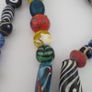 Antique Venetian Style MultiColor Mix Glass Beads Necklace Image 6
