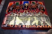 Small abstract painting- The last supper
