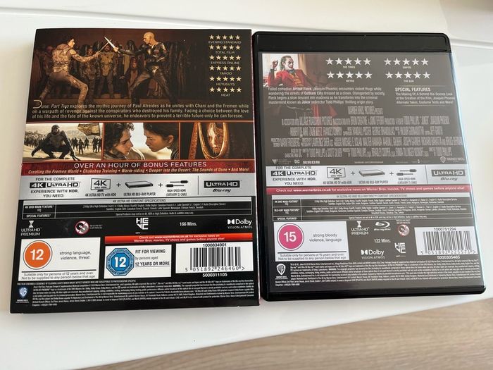 Dune 2 & Joker (2019) 4k Ultra Hd Discs